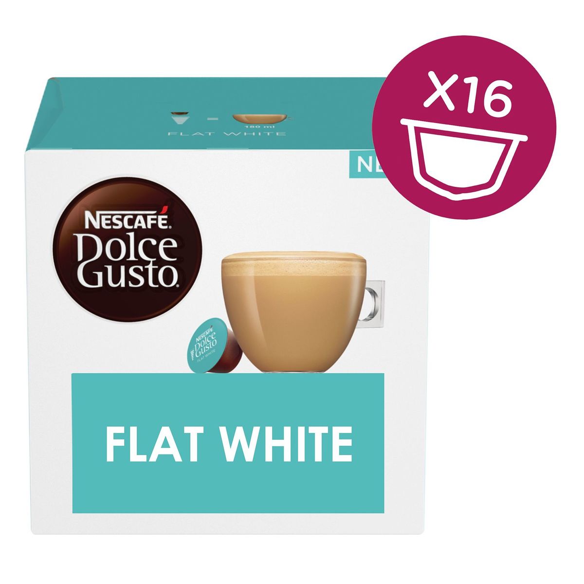 NESCAFÉ® Dolce Gusto® Flat White Koffie 16 Capsules per Doos