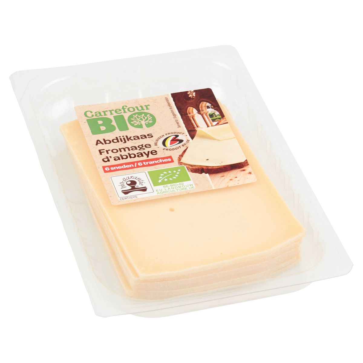 Carrefour Bio Formage d'Abbaye 6 Tranches 200 g