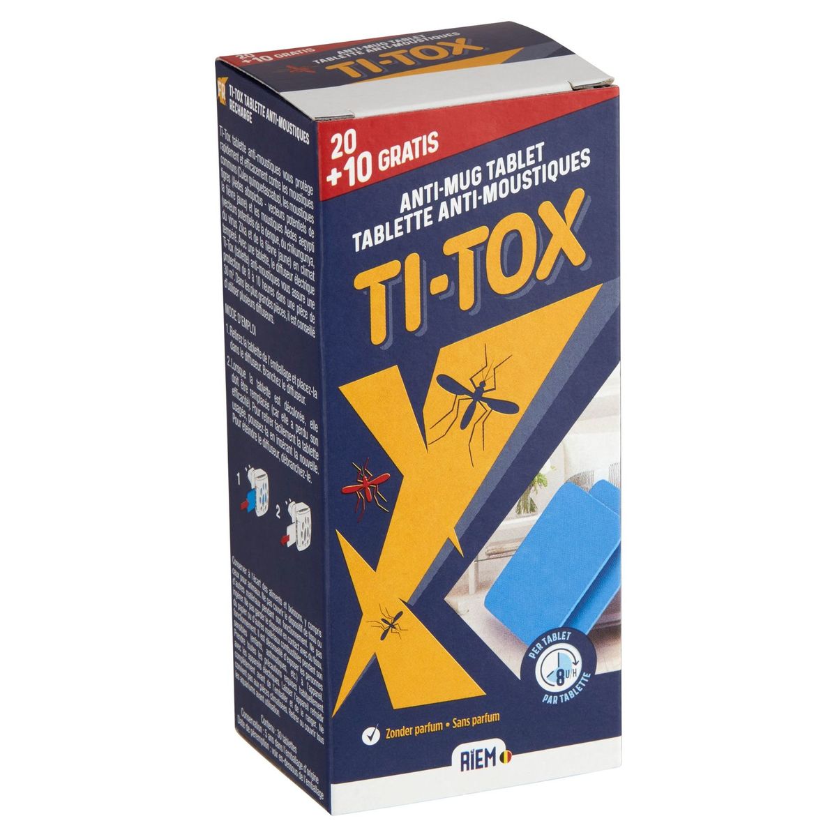 Riem Ti-Tox Tablette Anti-Moustiques - Recharge 20+10 Gratis