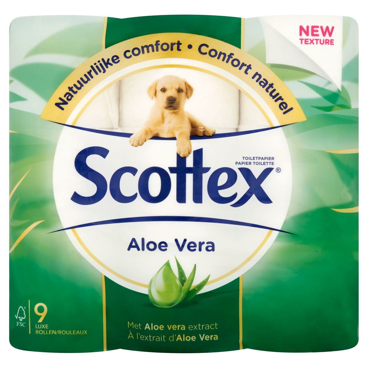 Scottex Toiletpapier Aloe Vera 9 Luxe Rollen