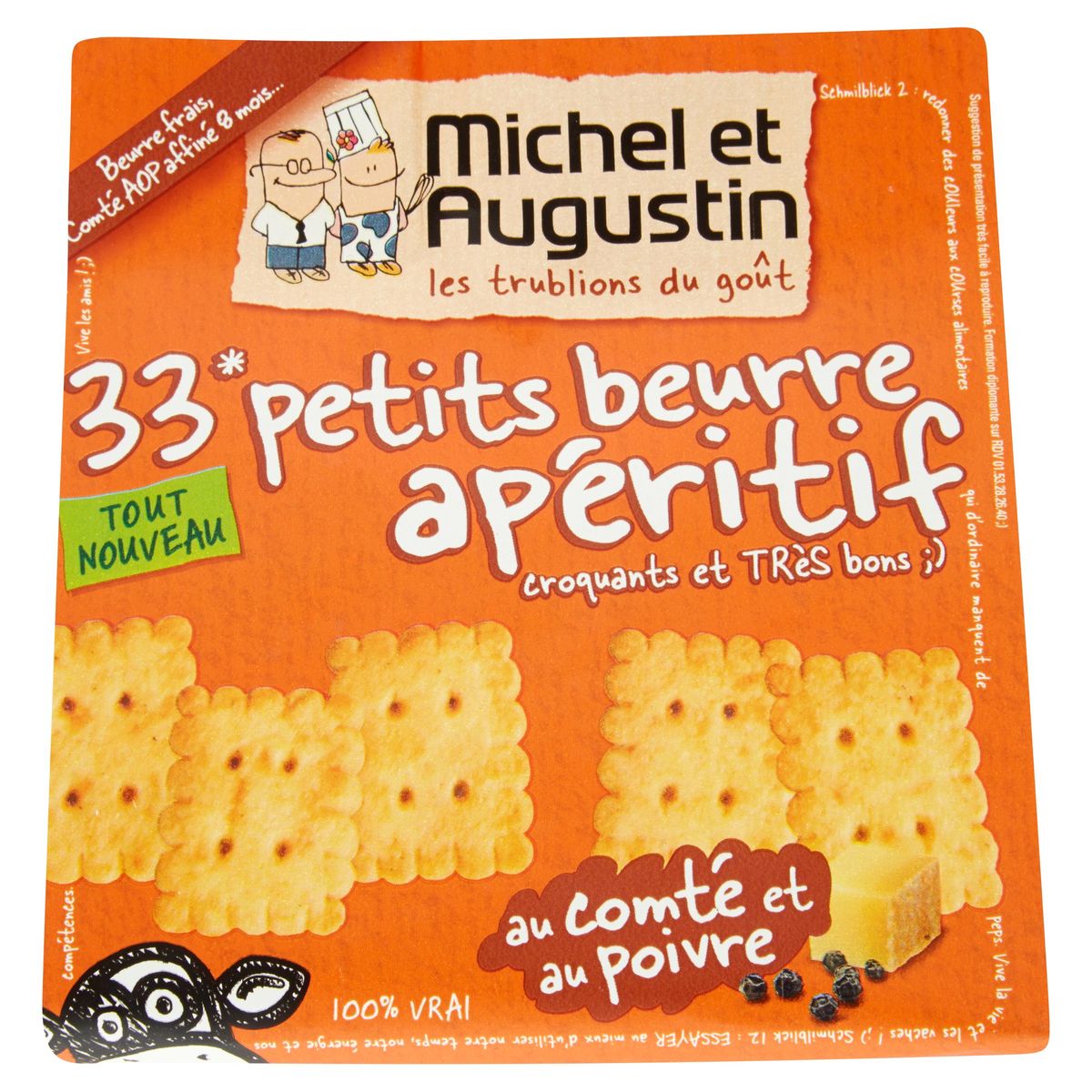 Michel et Augustin 33 Petits beurre apéritif au comté et poivre 100 g