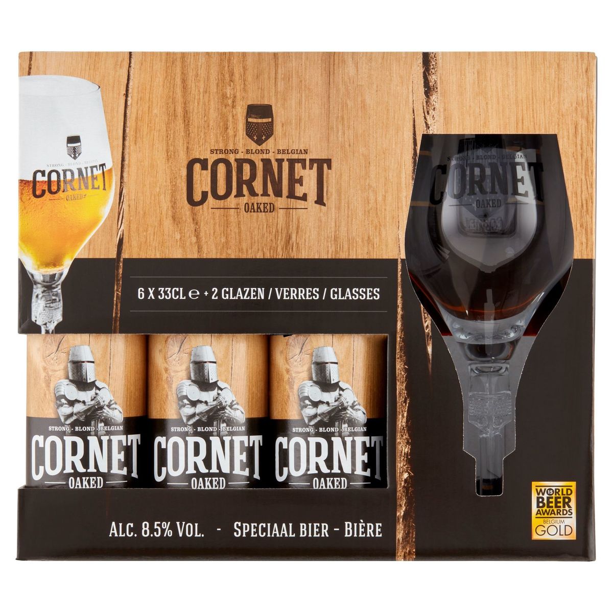 Oaked Strong Blond Belgian Speciaal Bier + 2 Glazen 6 x 33 cl