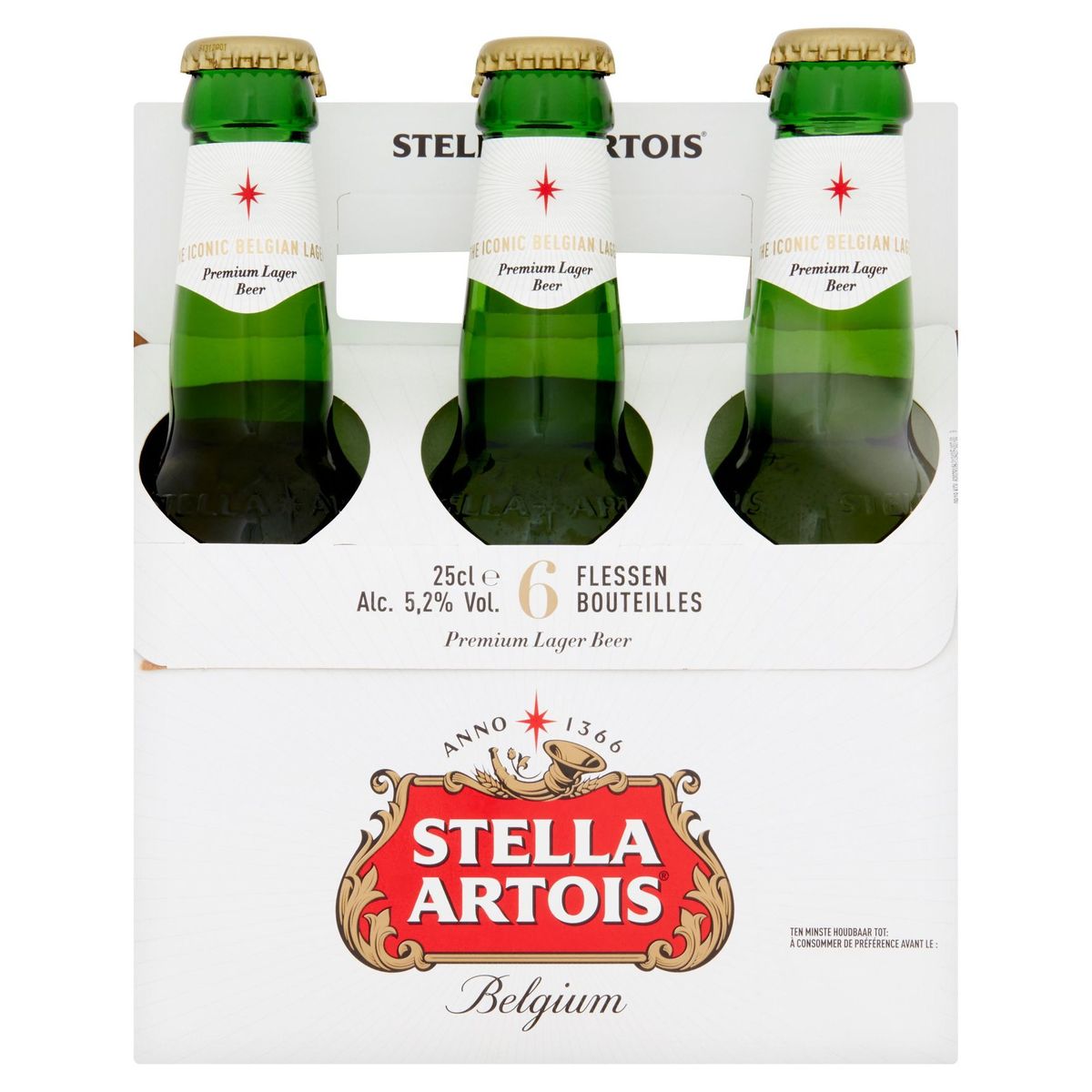 Stella Artois Belgium Premium Lager Beer Bouteilles 6 x 25 cl