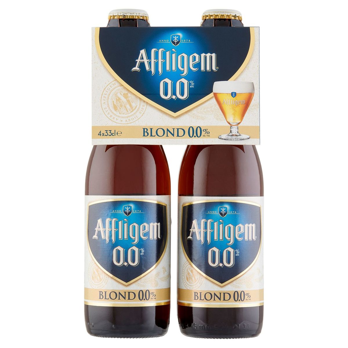 Affligem Abdijbier Blond Alcoholvrij bier 4 x 33 cl Fles