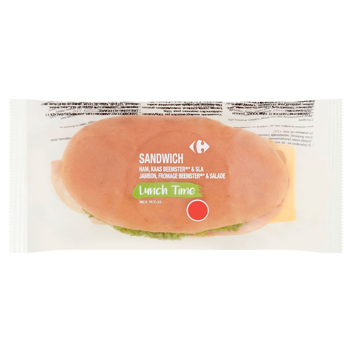 Carrefour Lunch Time Sandwich Jambon, Fromage Beemster & Salade 125 g