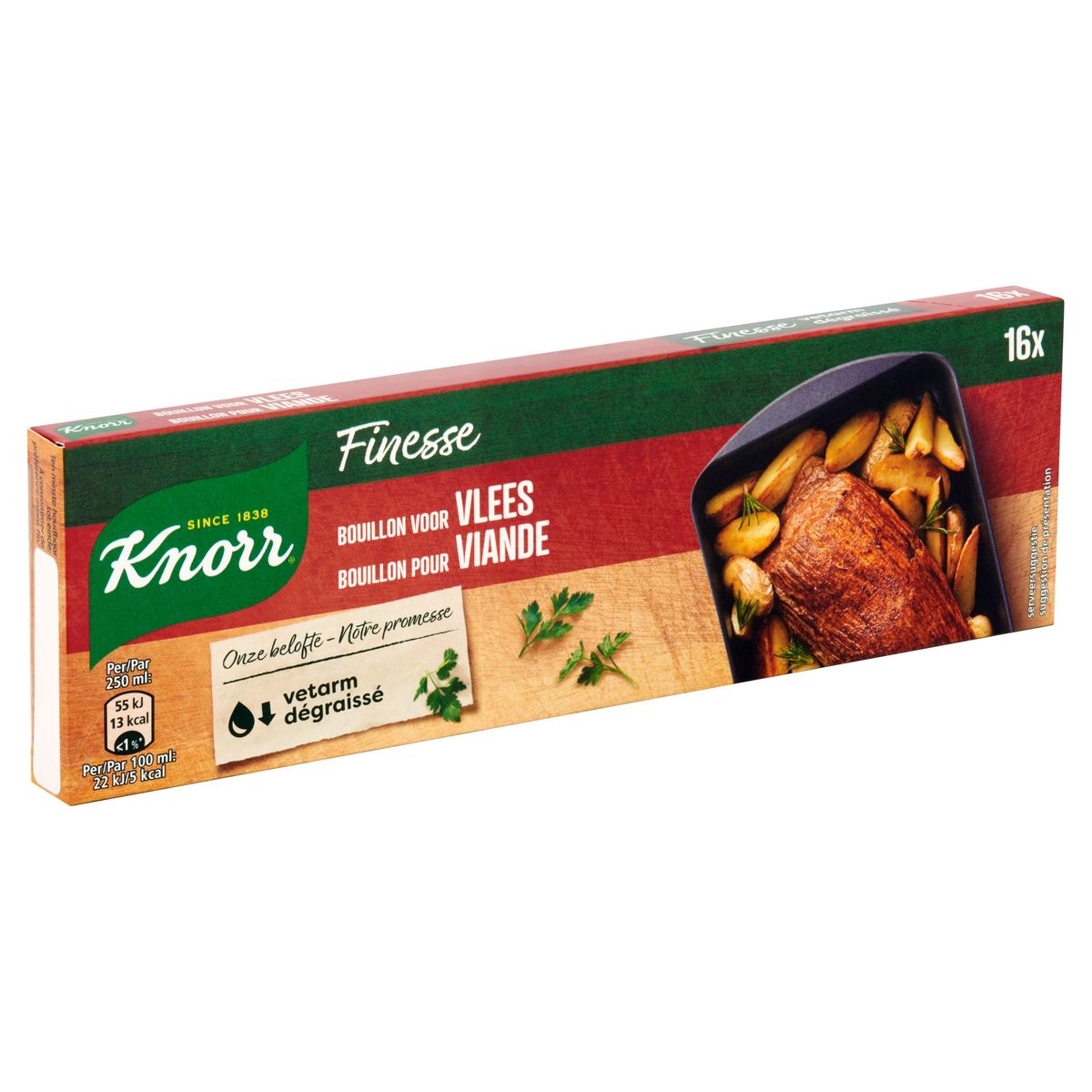 Knorr Finesse vetarme bouillonblokjes Vlees 160 g