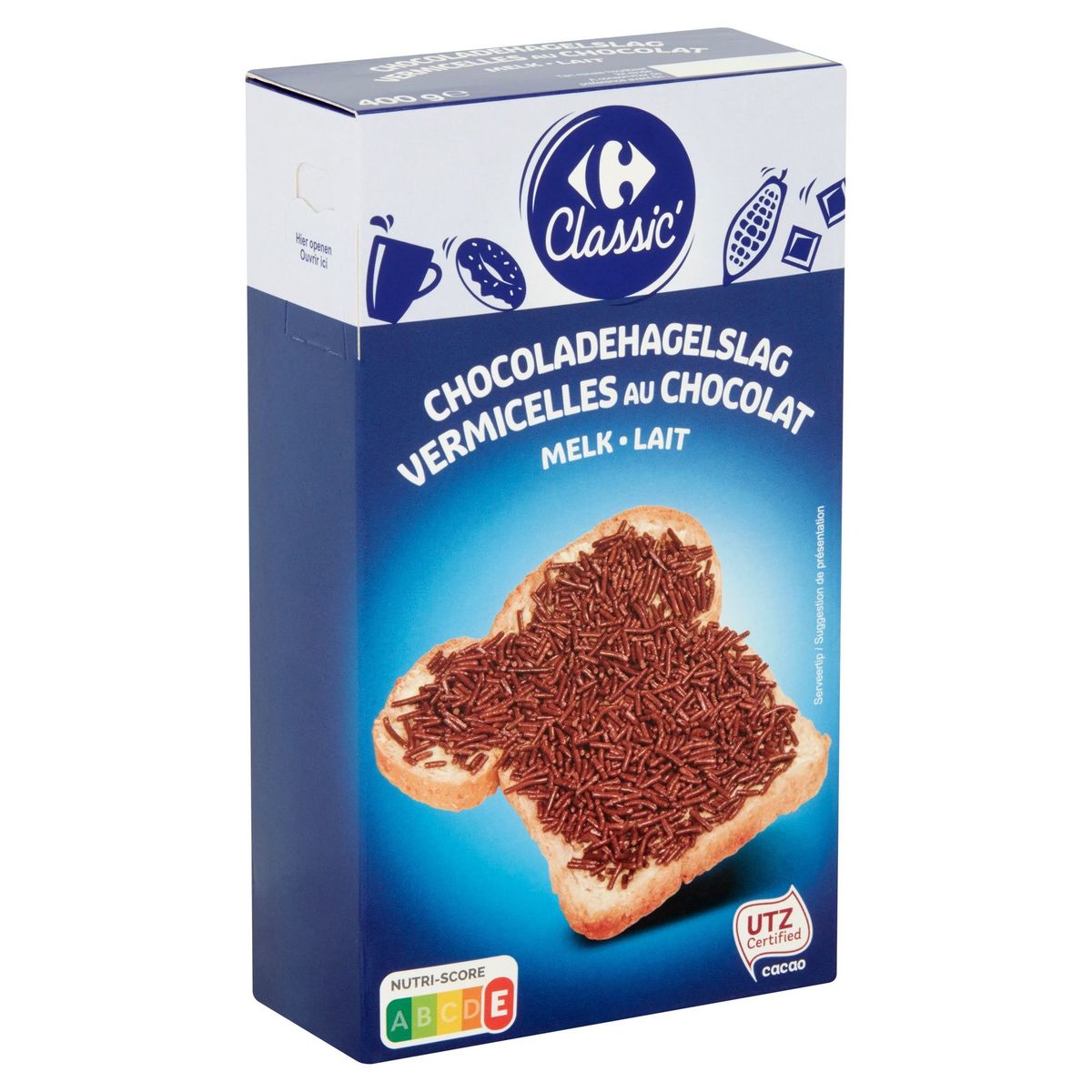 Carrefour Classic' Vermicelles au Chocolat Lait 400 g