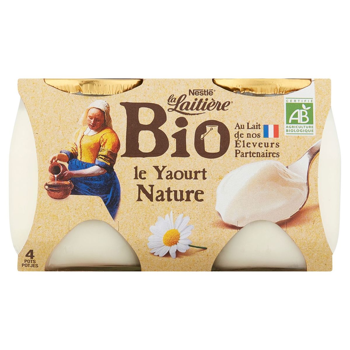 La Laitière Bio le Yaourt Nature 4 x 125 g Carrefour Site