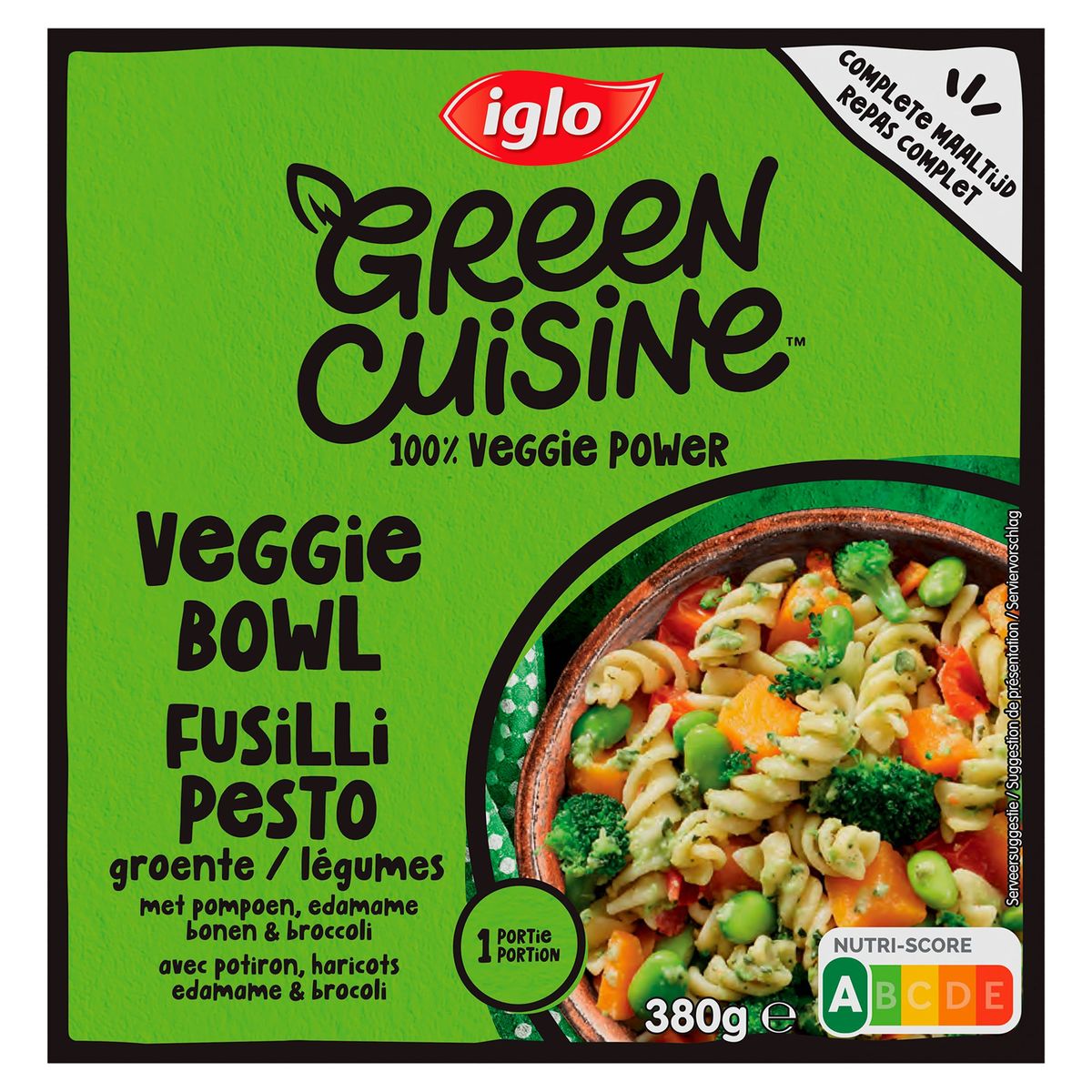 Iglo Green Cuisine Veggie Bowl Fusilli Pesto Groente x1 portie 380 g