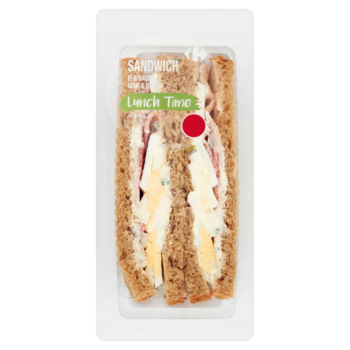 Carrefour Lunch Time Sandwich Ei & Bacon 180 g