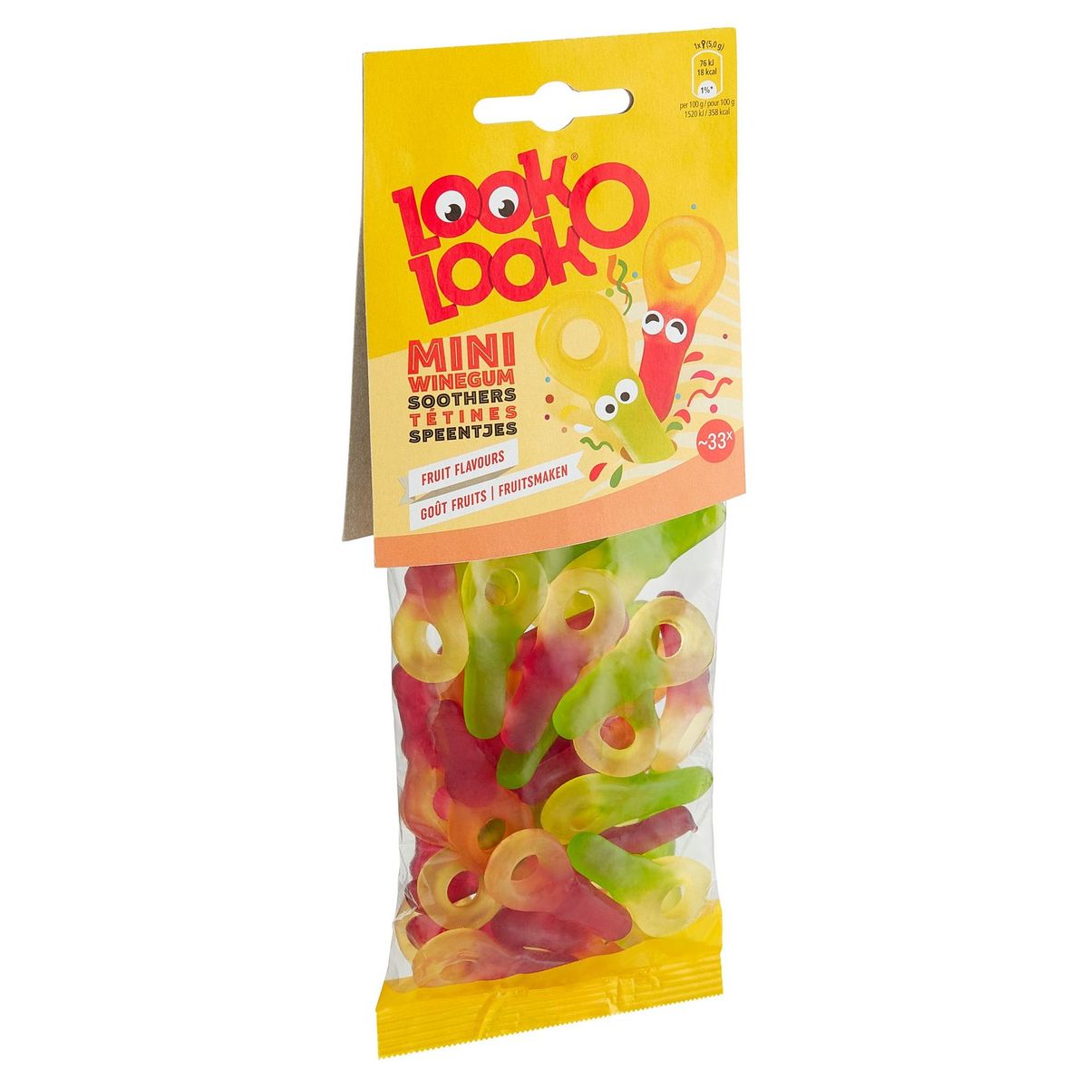 Look-O-Look Mini Winegum Tétines Goût Fruits 165 g | Carrefour Site