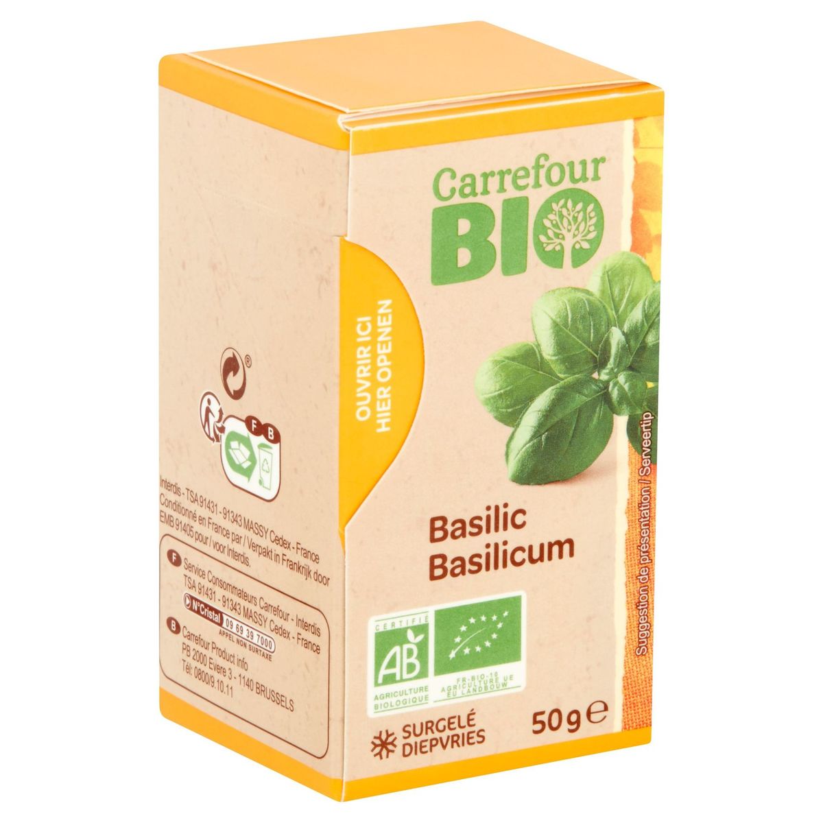 Carrefour Bio Basilic 50 g