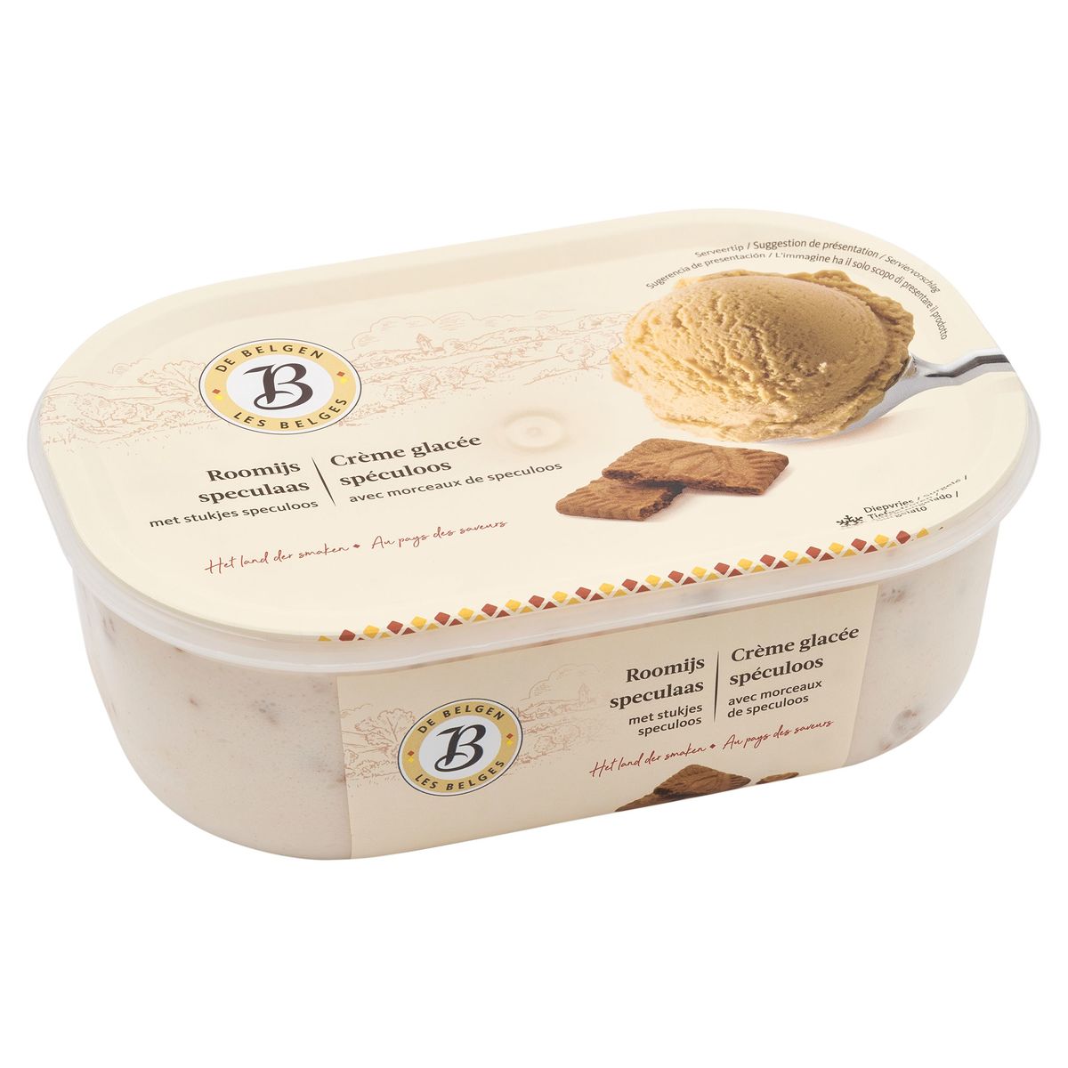 Les Belges Crème Glacée Spéculoos avec Morceaux de Speculoos 500 g