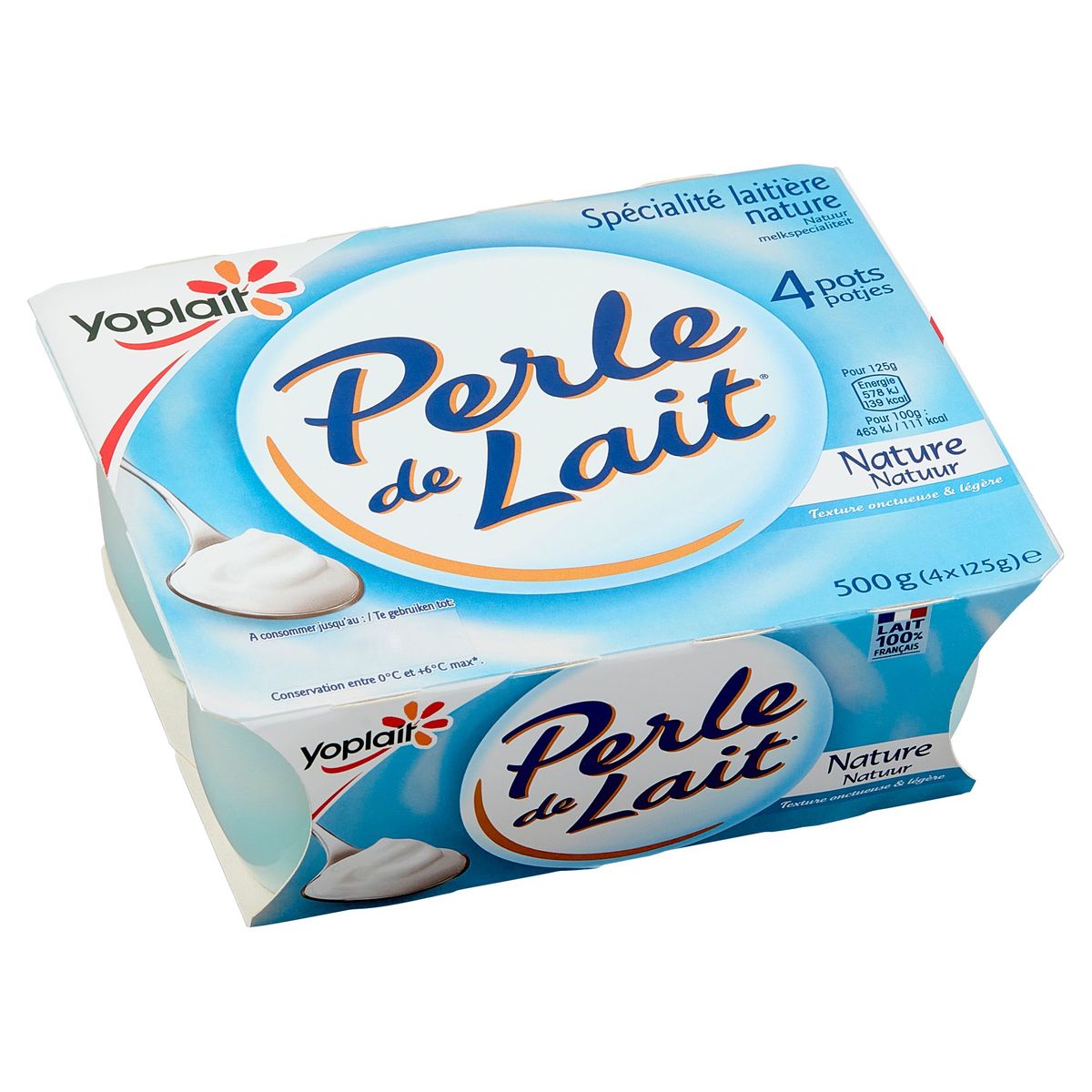 Yoplait Yogourts Perle de lait nature 4x125g (500g) acheter à prix