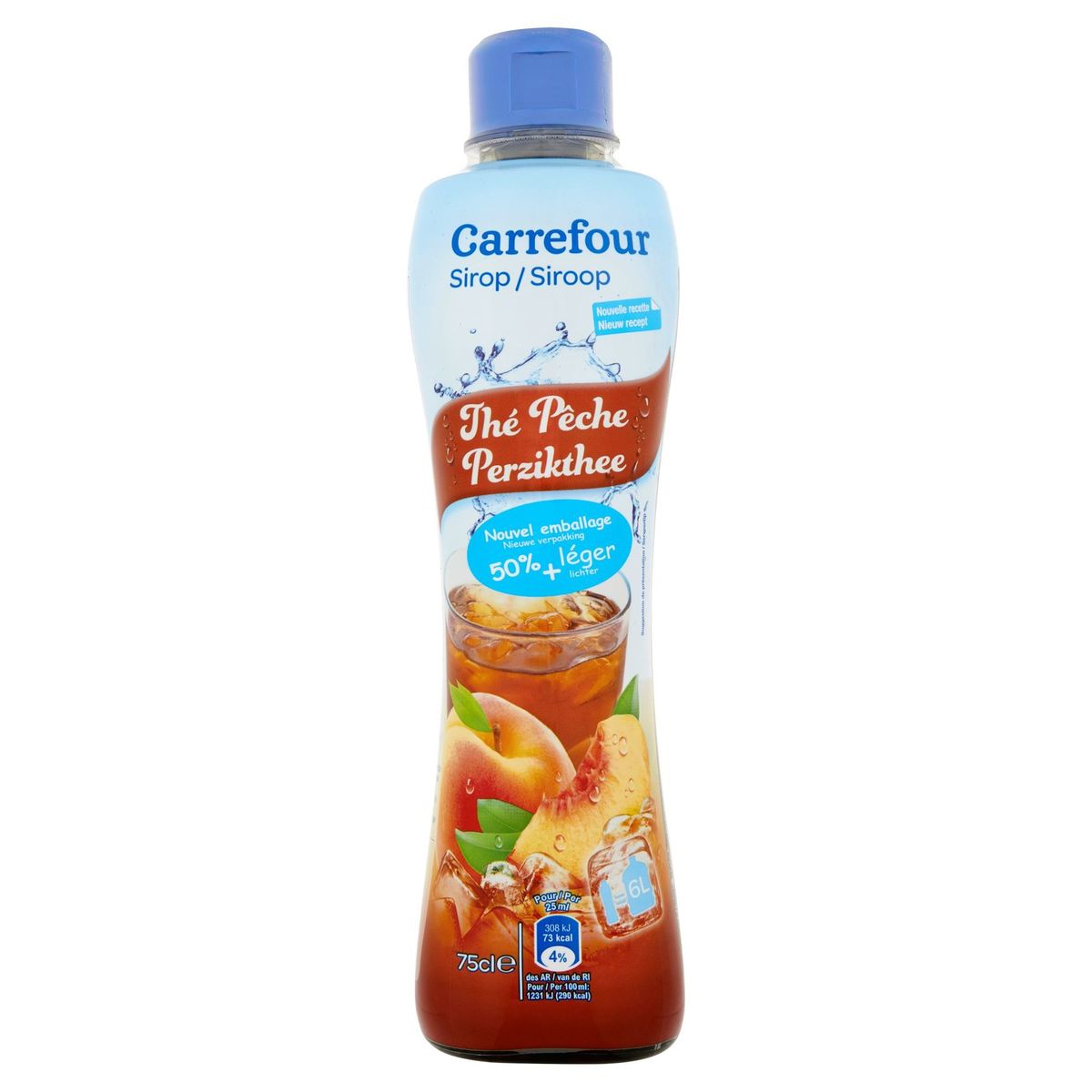 Carrefour Sirop Thé Pêche 75 cl
