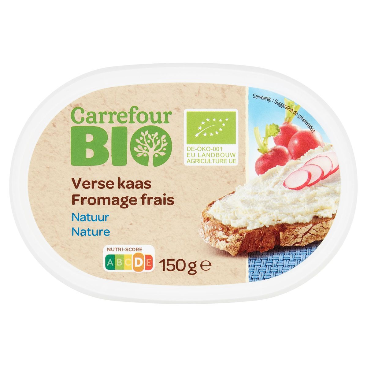 Carrefour Bio Verse Kaas Natuur 150 g