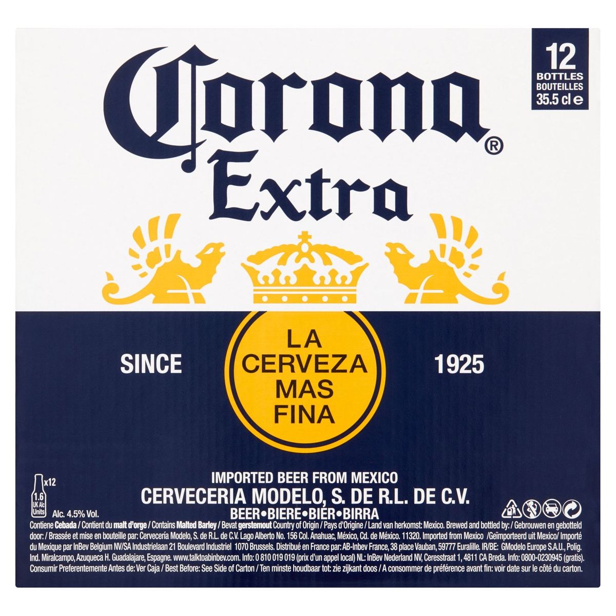 Corona Extra Flessen 12 x 35.5 cl
