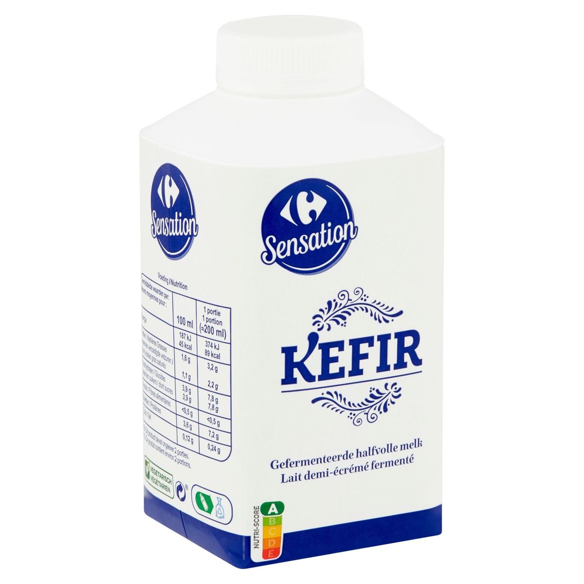Carrefour Sensation Kefir Lait Demi-Écrémé Fermenté 500 ml