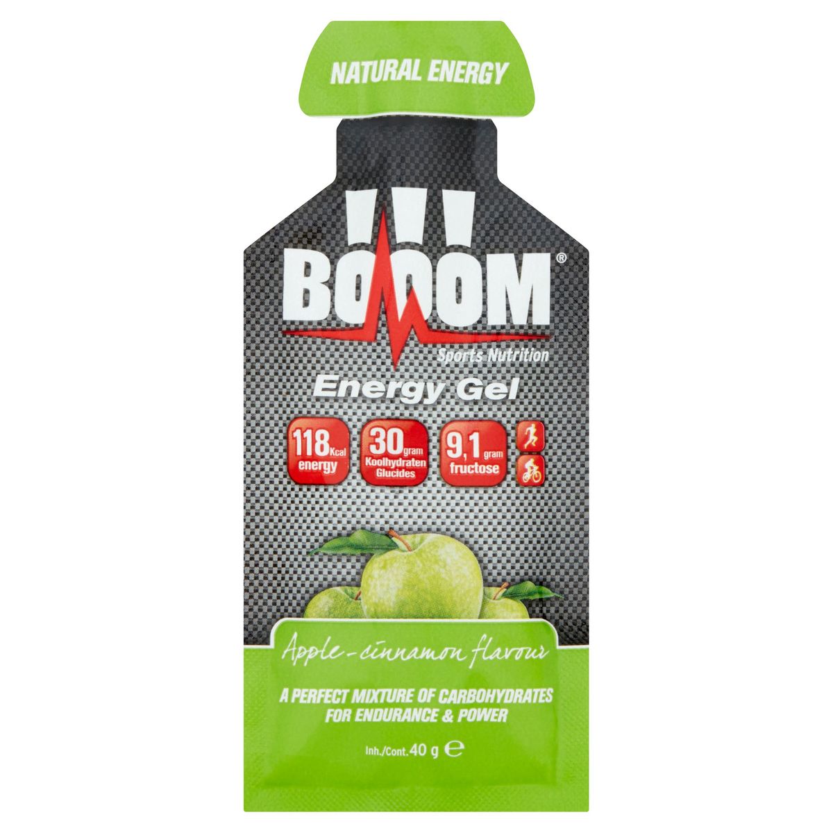 Booom Energy Gel Apple - Cinnamon Flavour 40 g