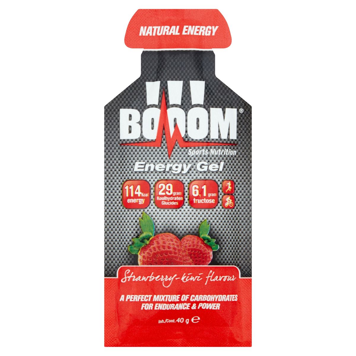 Booom Energy Gel Strawberry - Kiwi Flavour 40 g