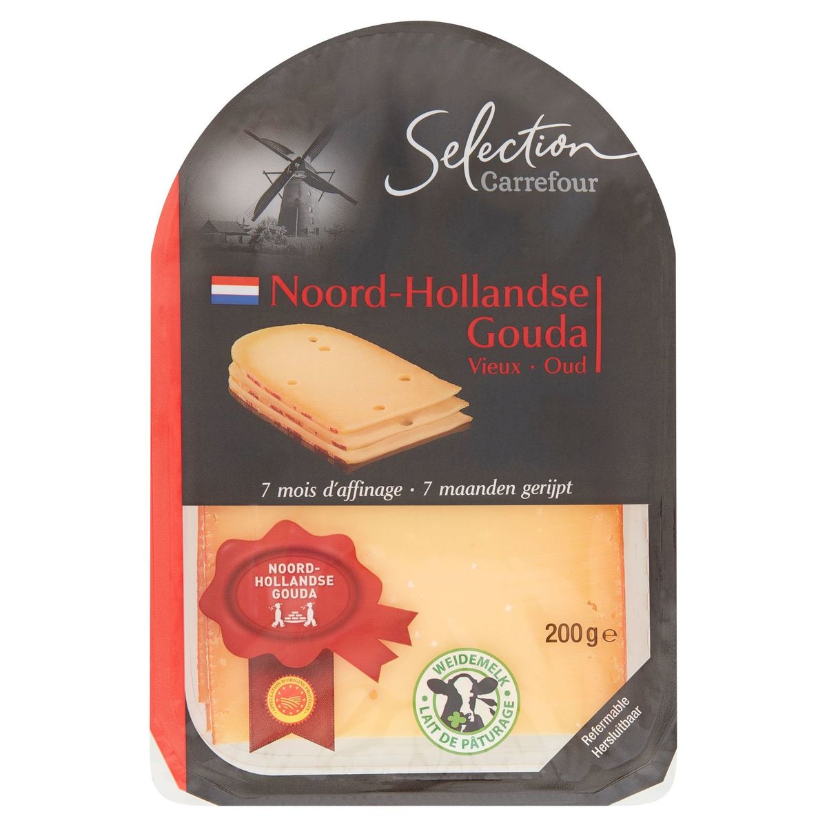 Carrefour Selection Noord-Hollandse Gouda Vieux tranches 200 g