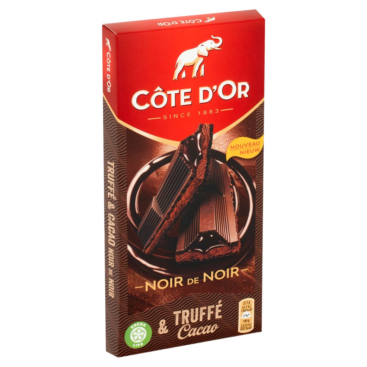 Côte d'Or Tablette Chocolat Noir Truffé & Praliné 190 g