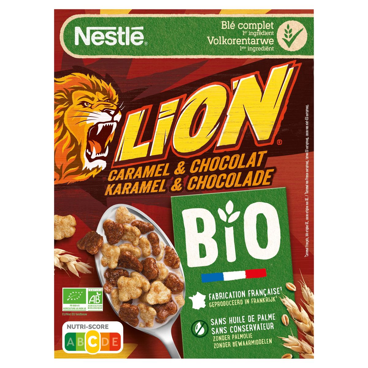 Lion Céréales Bio Caramel & Chocolat 400g