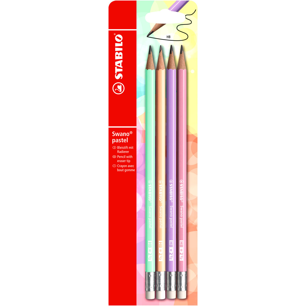 STABILO Swano pastel 4 Crayons Graphite HB Aléatoire