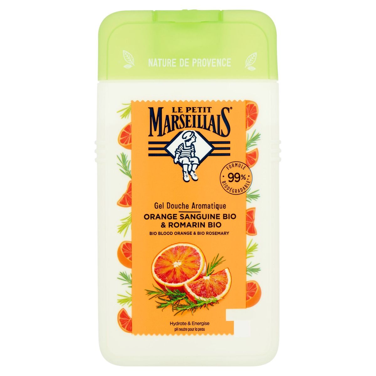 Le Petit Marseillais Gel Douche Aromatique Orange Sanguine Bio & Romarin Bio 250 ml