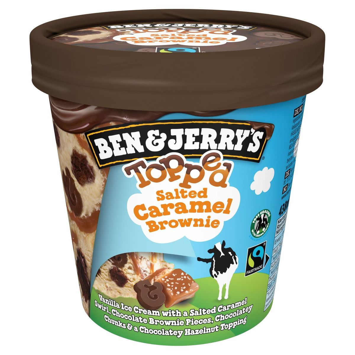Ben & Jerry's Topped Ijs Salted Caramel Brownie 438 ml