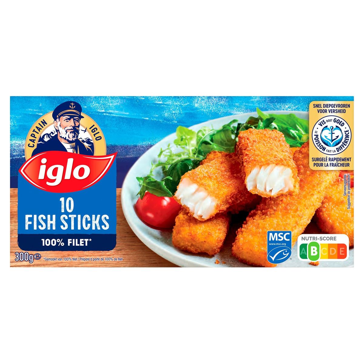 Captain Iglo Fish Sticks 10 Pièces 300 g