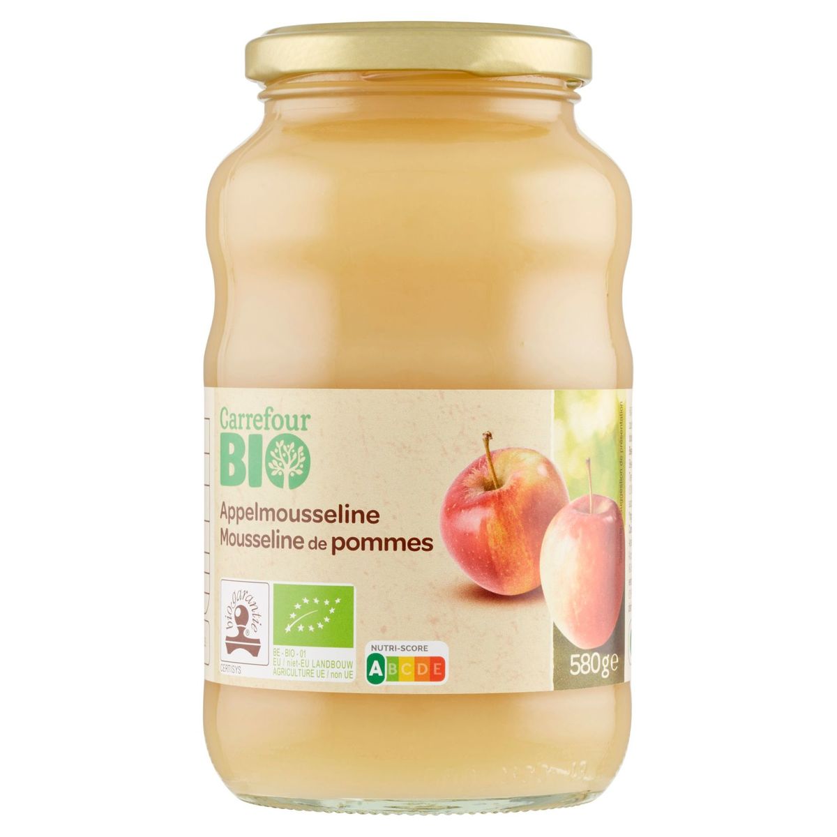 Carrefour Bio Mousseline de Pommes 580 g