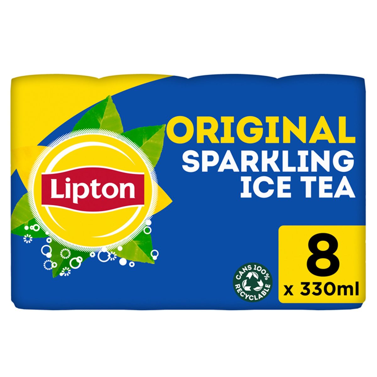 Lipton Ice Tea Bruisende Ijsthee Sparkling Original 8 x 33 cl