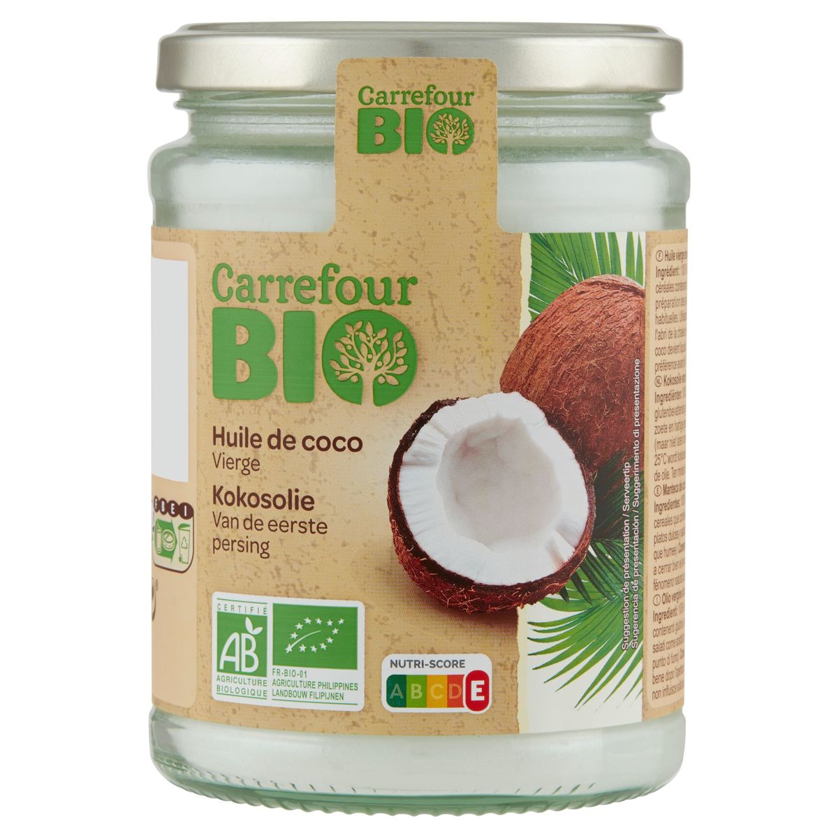 Carrefour Bio Kokosolie van de Eerste Persing 460 ml