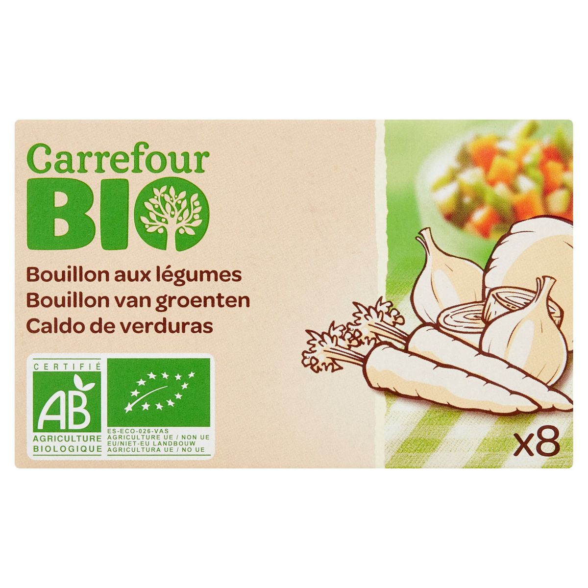 Carrefour Bio Bouillon aux Légumes 8 x 10 g