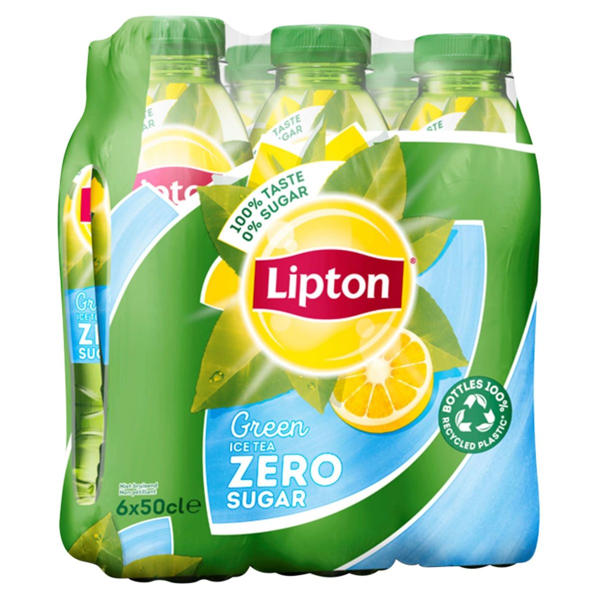 Lipton Iced Tea  Non Pétillant Thé Glacé Sans Sucre Green Zero 6 x 50 cl