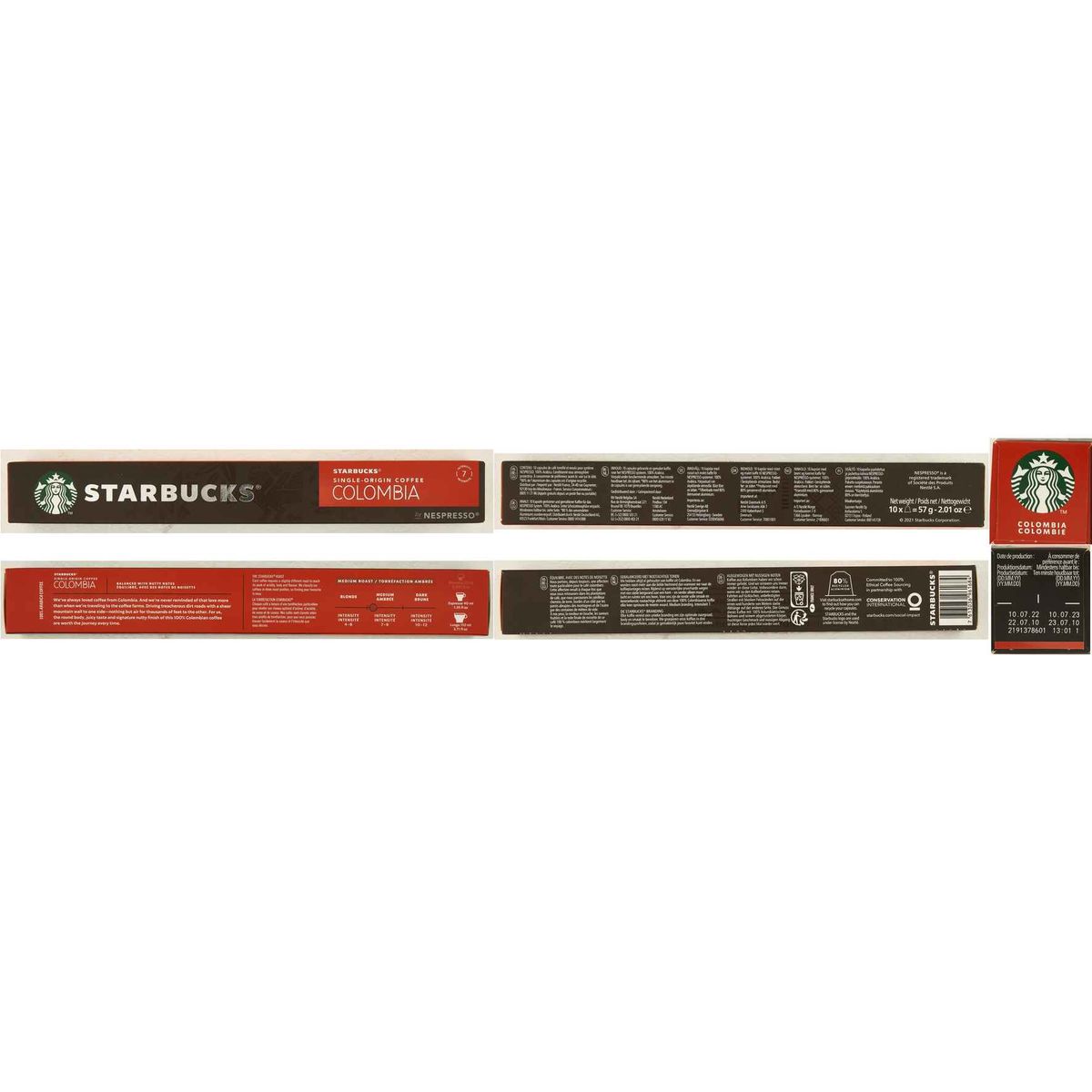 Starbucks by Nespresso Koffie SO Colombia 10 Capsules 12x57g