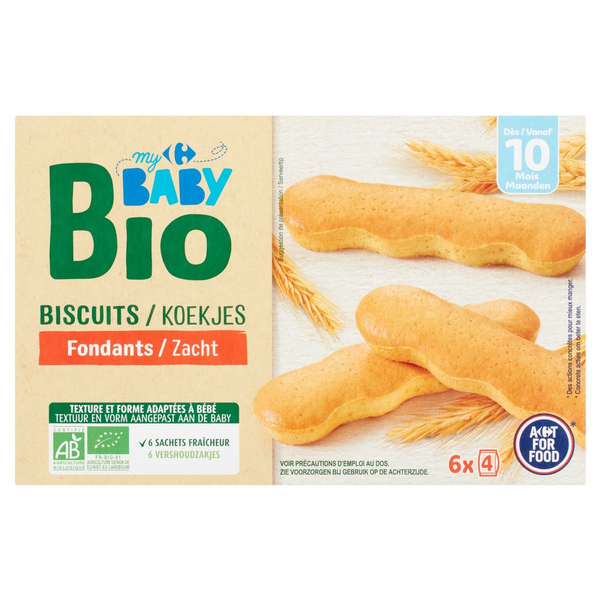 Carrefour Baby Bio Biscuits Fondants dès 10 Mois 120 g