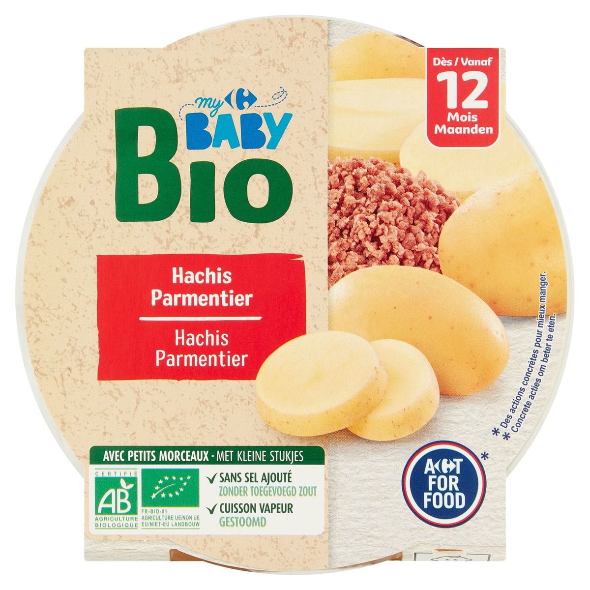 Carrefour Baby Bio Hachis Parmentier dés 12 Mois 230 g