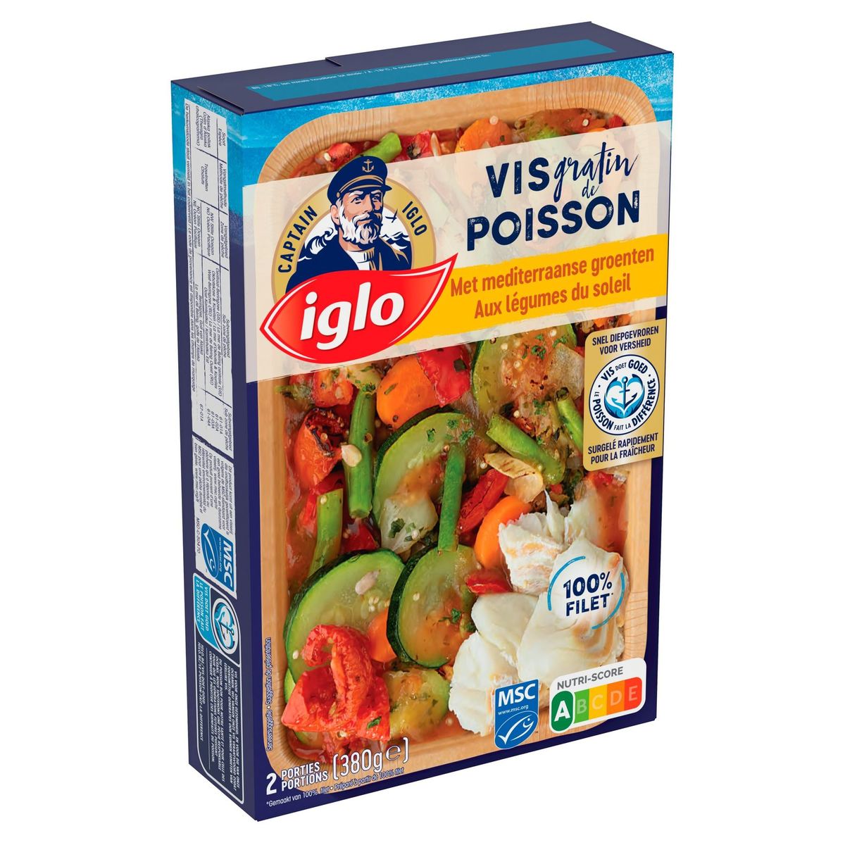 Captain Iglo Gratin de Poisson aux Légumes du Soleil 380 g