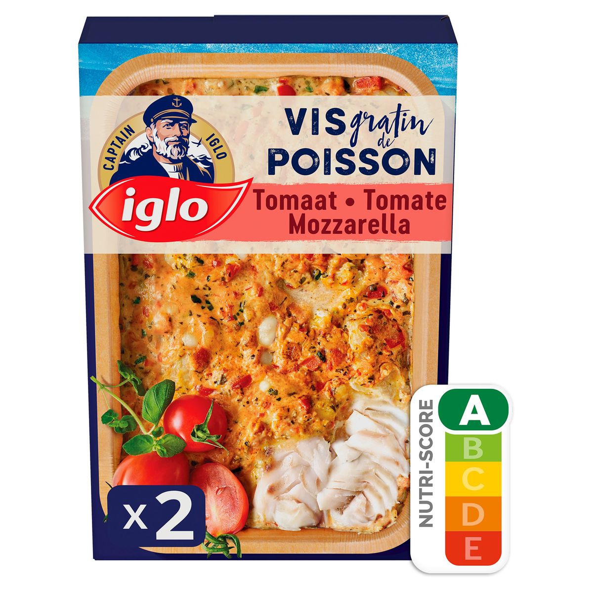 Captain Iglo Gratin de Poisson Tomate Mozzarella 380 g