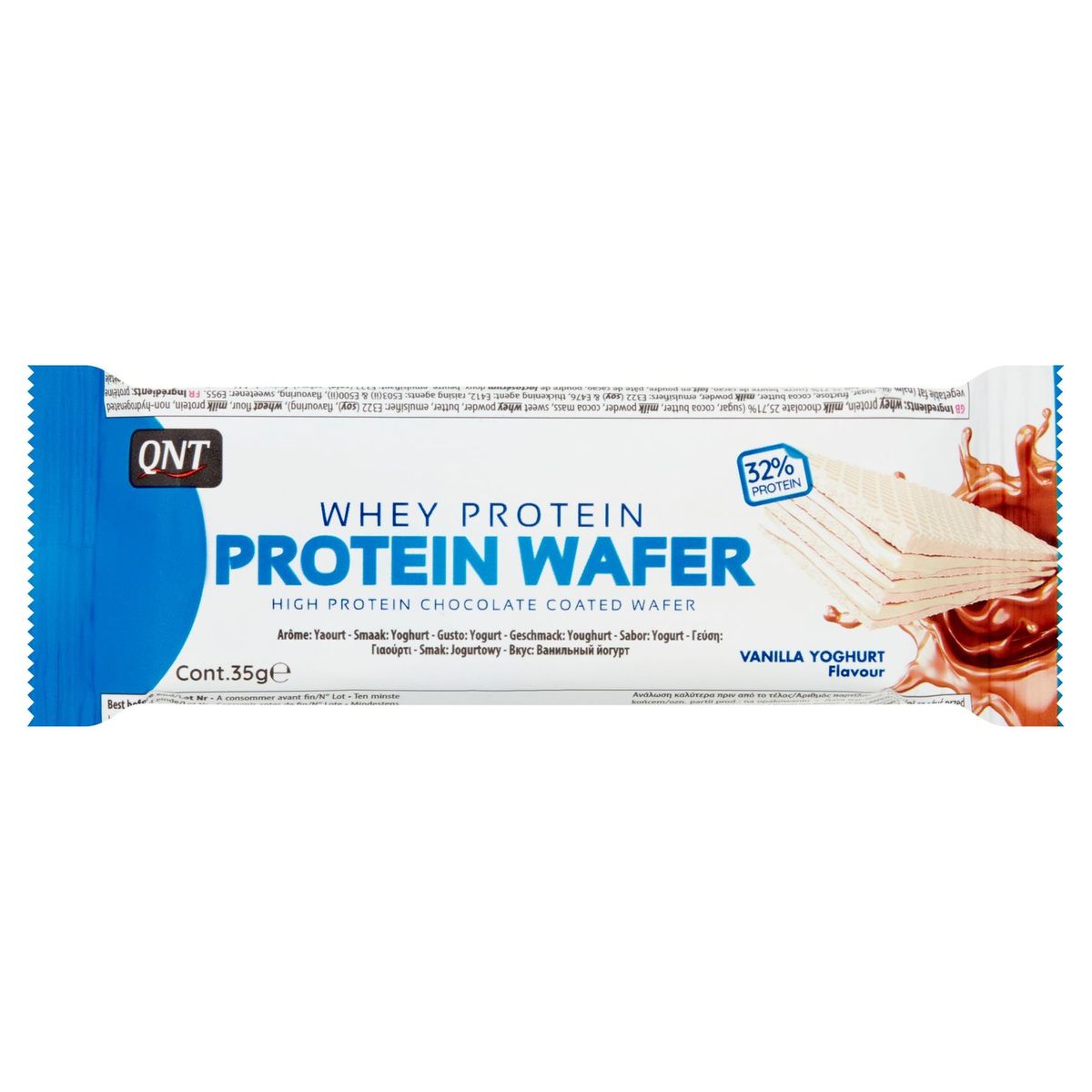 QNT Protein Wafer Vanilla Yoghurt Flavour 35 g