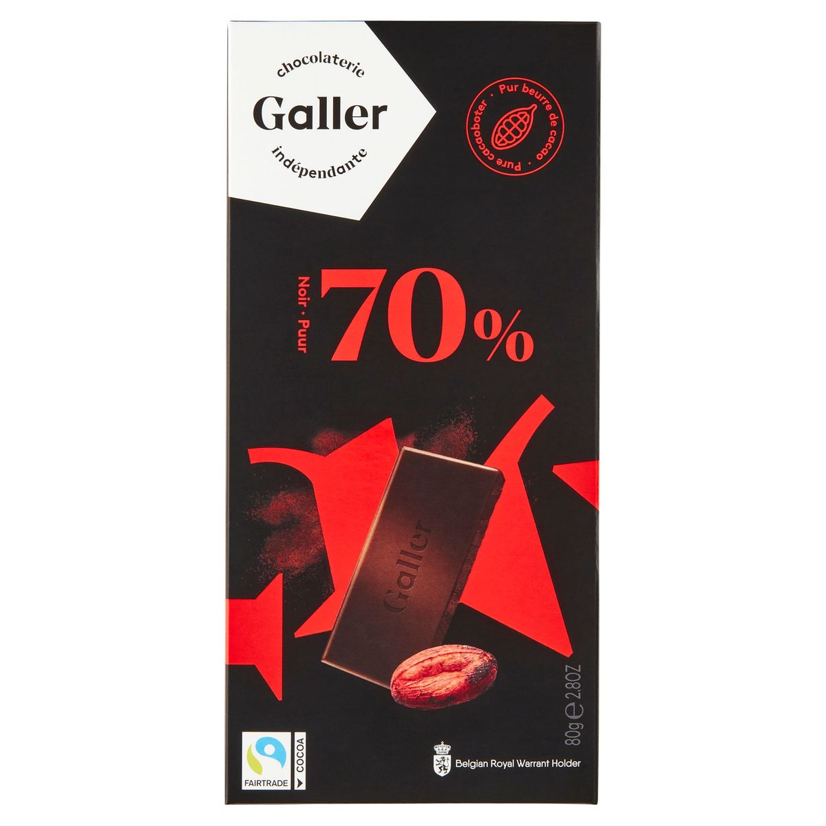 Galler Chocolat Noir 70% de Cacao 80 g
