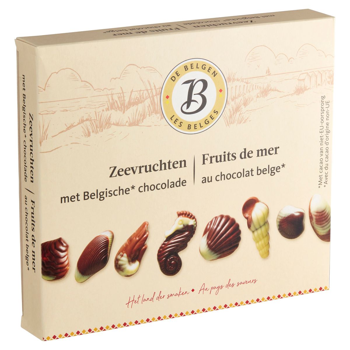 De Belgen Zeevruchten met Belgische Chocolade 250 g