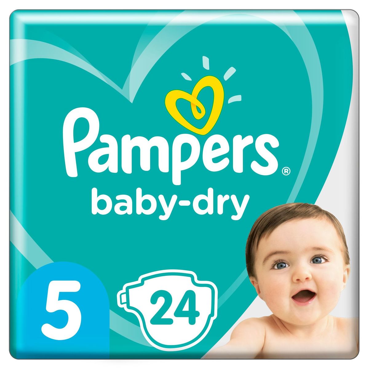 Pampers Baby-Dry Taille 5, 24 Langes 11-16kg