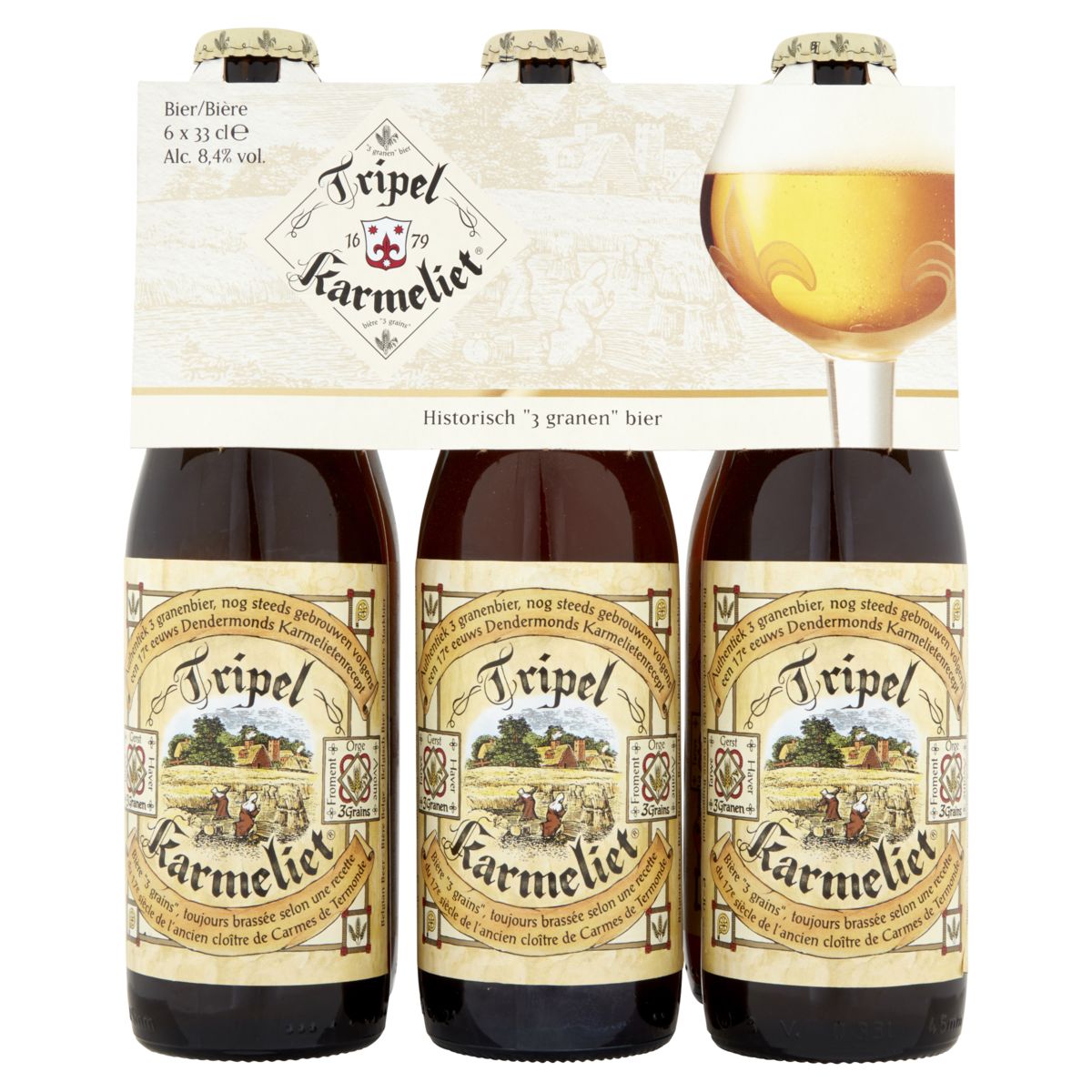 Tripel Karmeliet Belgisch Bier Sterk Blond 8.4% Alc Flessen