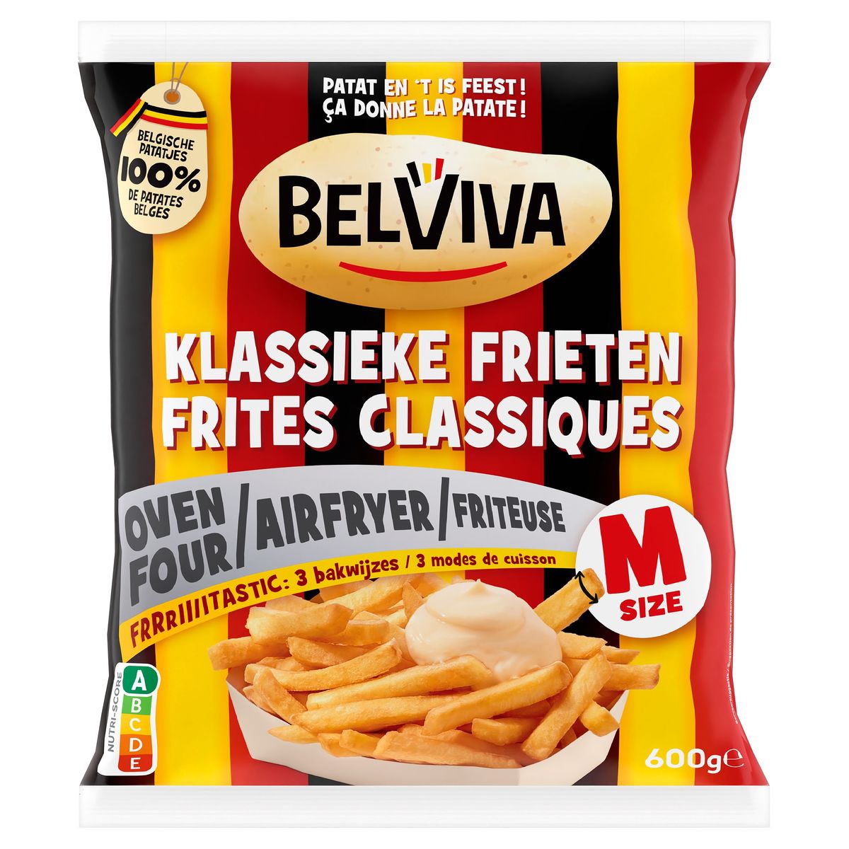 Belviva Frites Classiques Four Airfryer Friteuse M Size 600 g