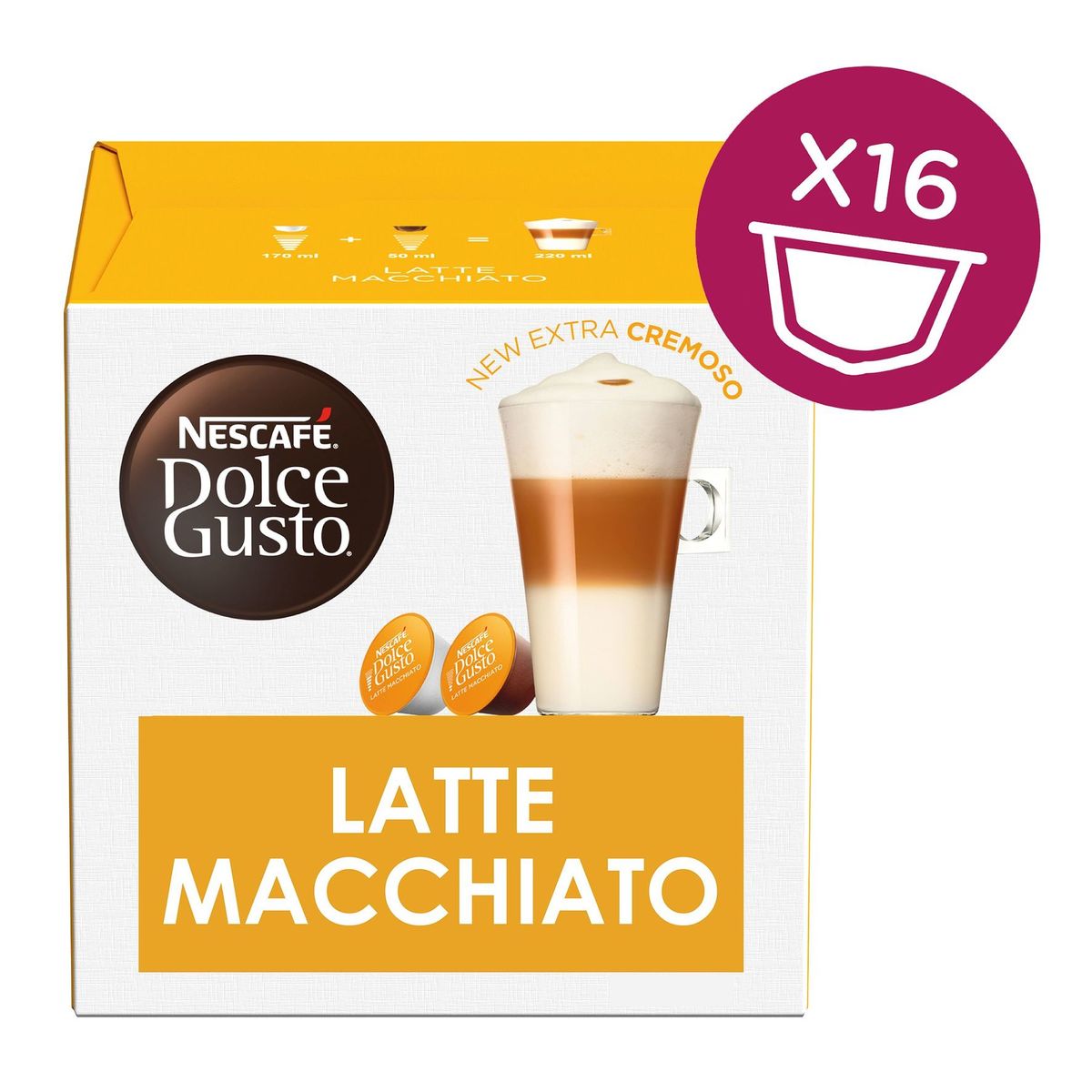 Nescafé Dolce Gusto Latte Macchiato 16 Capsules 183.2 g