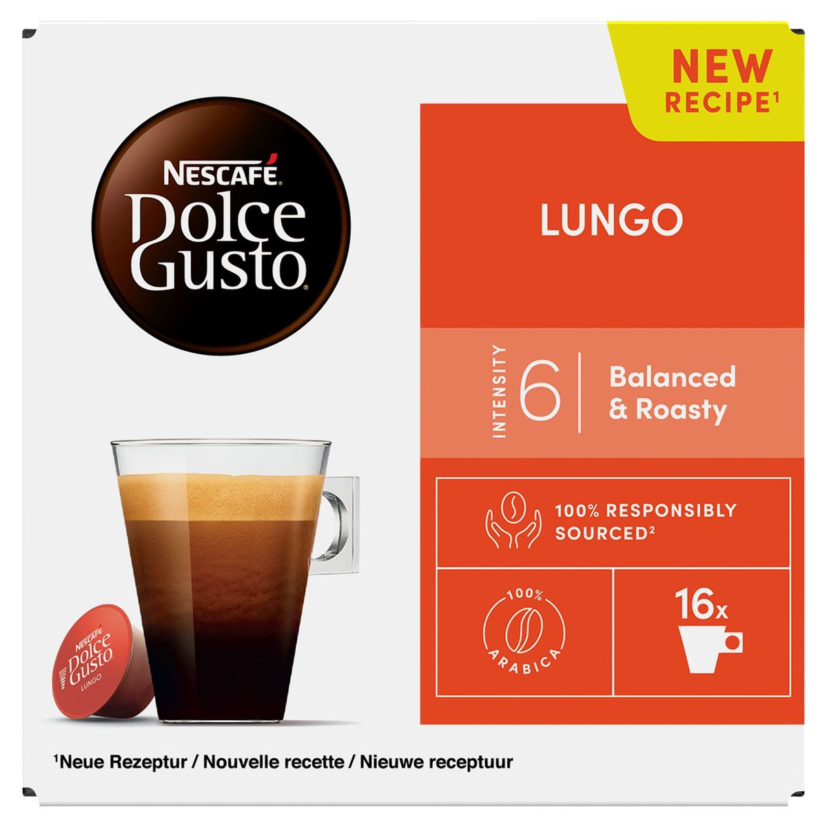 Café capsules Compatibles Dolce Gusto Lungo CARTE NOIRE : la boîte de 16  capsules - 128g à Prix Carrefour