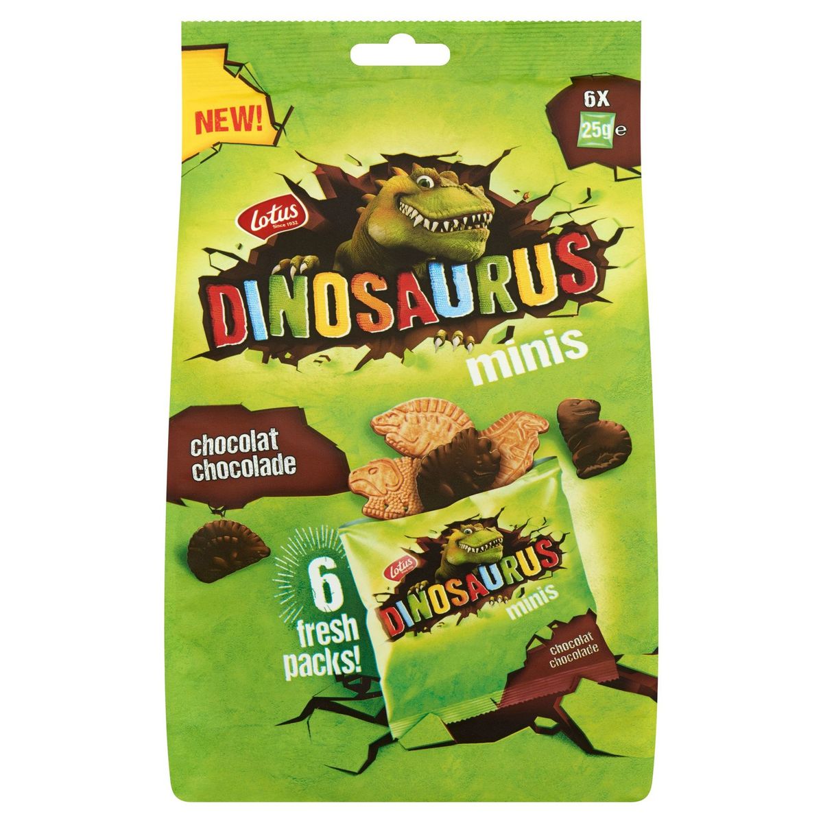 Lotus Dinosaurus Chocolade Minis 6 x 25 g